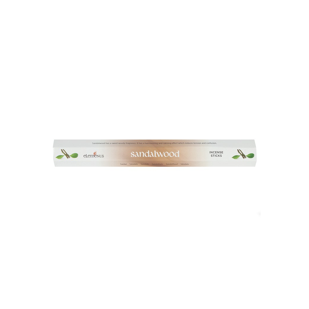 Elements Sandalwood Incense Sticks – Set of 6 Packs (120 Sticks)