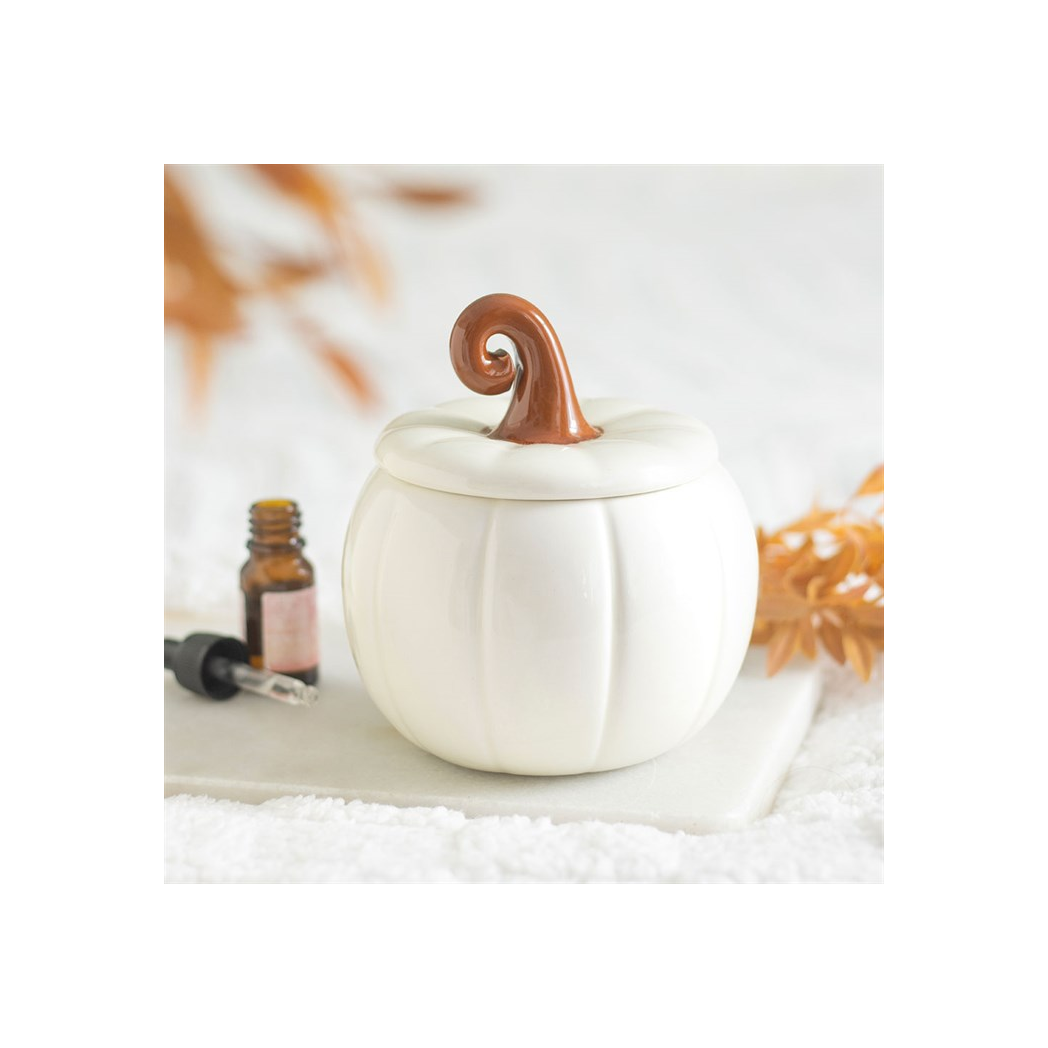 N/A White Curly Pumpkin Oil Burner -