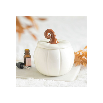 N/A White Curly Pumpkin Oil Burner -