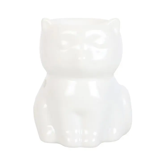 N/A Shiny White Cat Oil Burner -