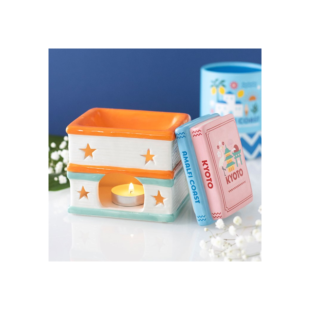 N/A Travel Book Stack Oil Burner and Wax Warmer -