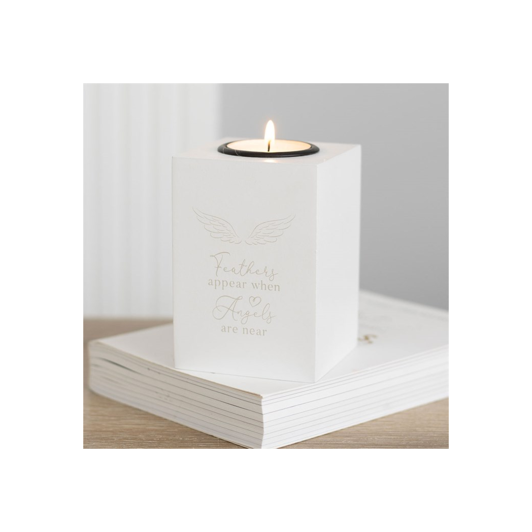 N/A Feathers Appear Angel Wing Tealight Holder -