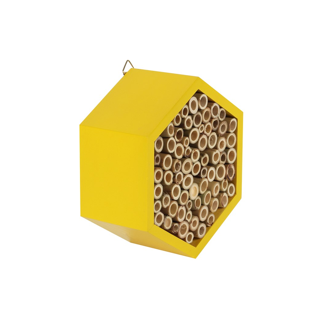 Wooden Bee House for a Pollinator-Friendly Garden