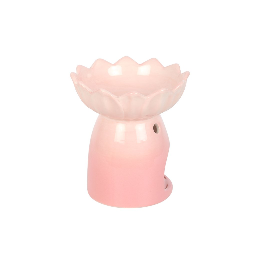 N/A Pink Water Lily Oil Burner and Wax Warmer -