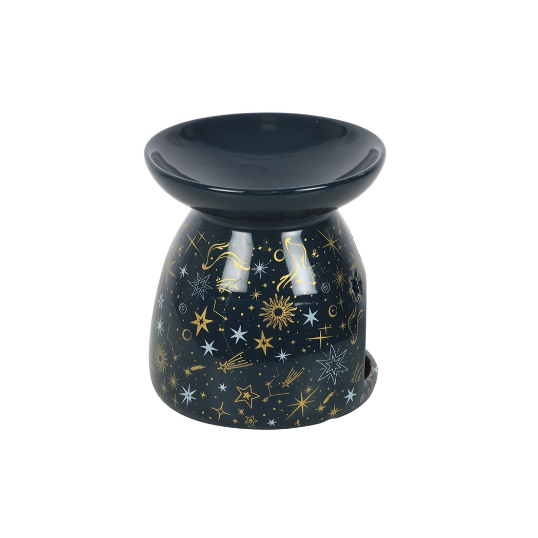N/A Blue Starry Night Oil Burner and Wax Warmer -