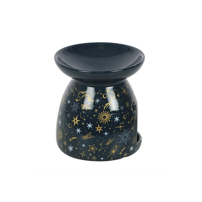 N/A Blue Starry Night Oil Burner and Wax Warmer -