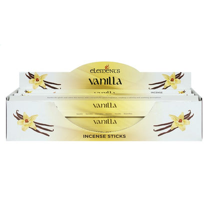 Elements Vanilla Incense Sticks – Set of 6 Packs (120 Sticks)