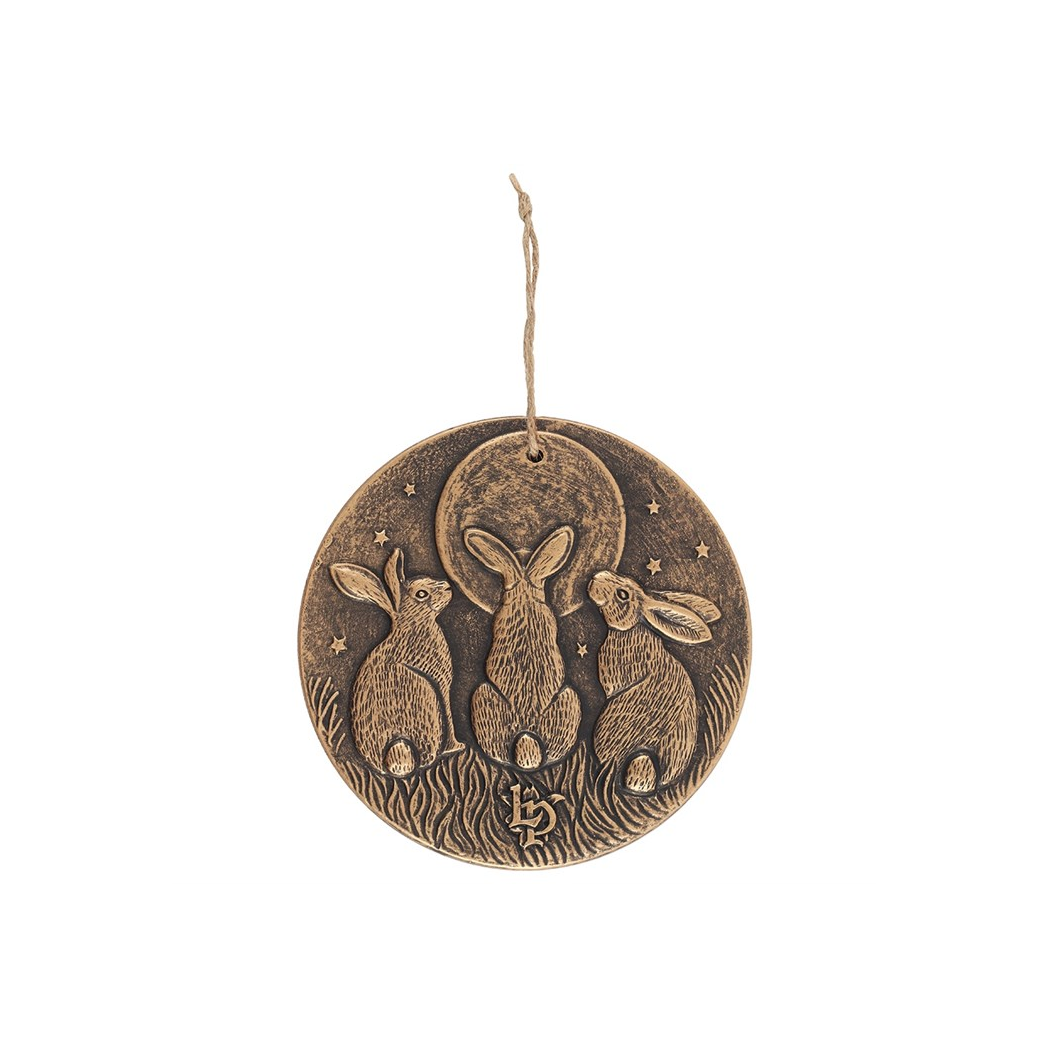 Moon Shadows Bronze Terracotta Plaque: Enchanting Garden Decor for Your Home