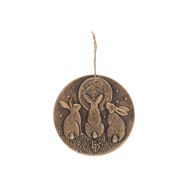 Moon Shadows Bronze Terracotta Plaque: Enchanting Garden Decor for Your Home