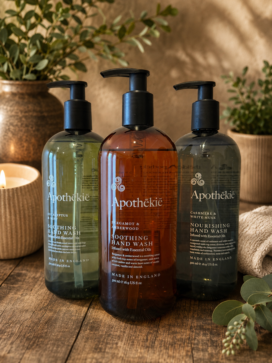 Apothekie Soothing Hand Wash Bundle 500ml x3 - Gentle Care for Your Skin