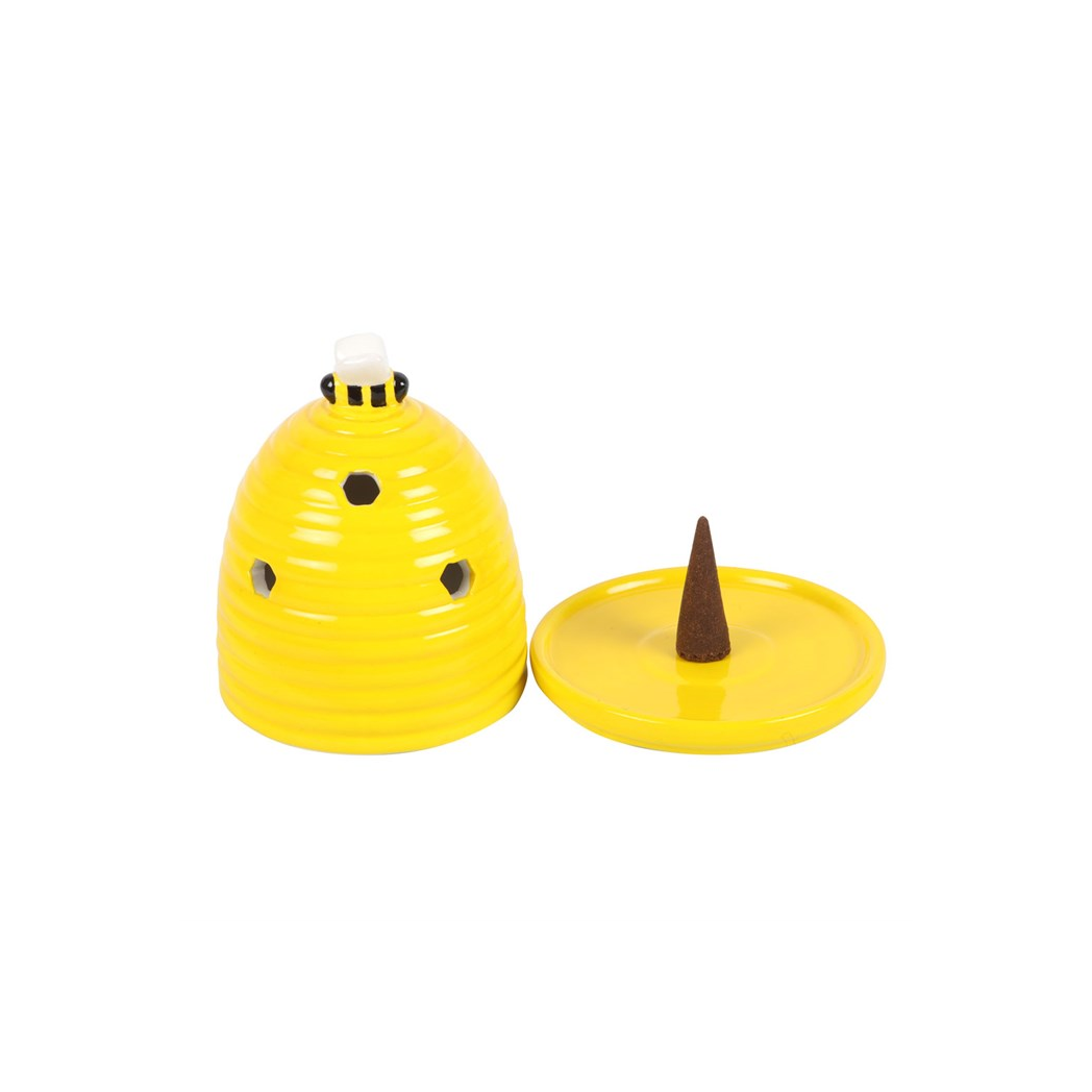 N/A Yellow Beehive Incense Cone Holder -