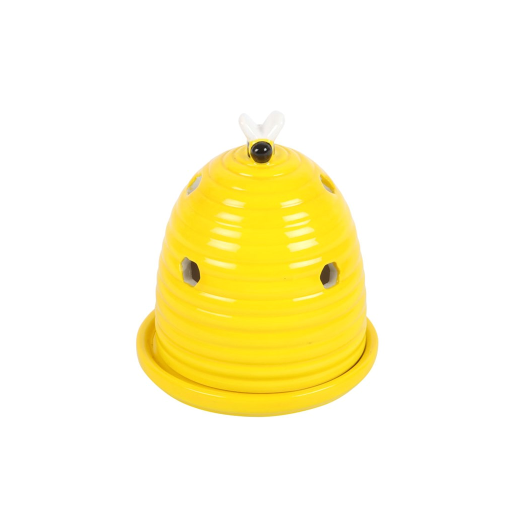 N/A Yellow Beehive Incense Cone Holder -