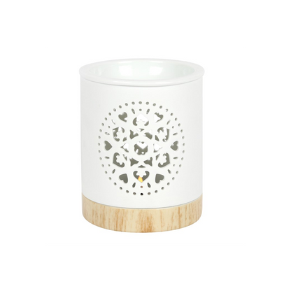 N/A White Mandala Cut Out Oil Burner -