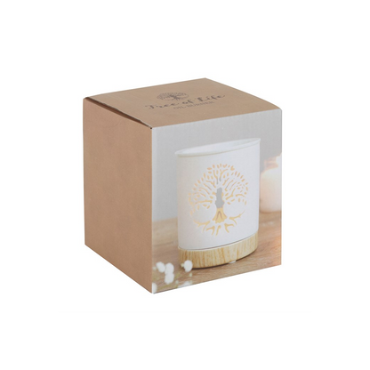 N/A White Tree of Life Cut Out Oil Burner -