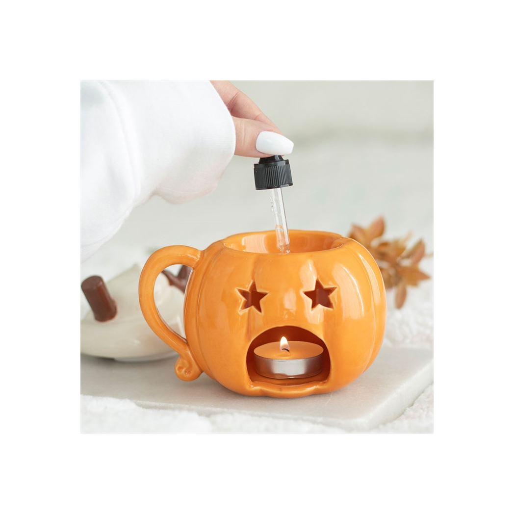 N/A Pumpkin Cream Lidded Oil Burner and Wax Warmer -