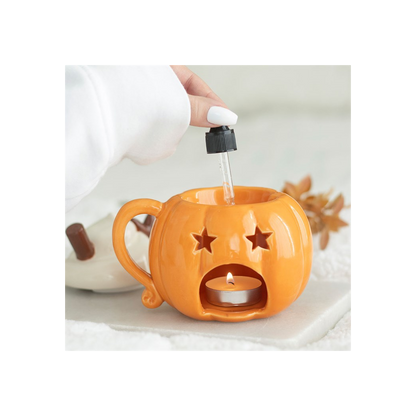 N/A Pumpkin Cream Lidded Oil Burner and Wax Warmer -
