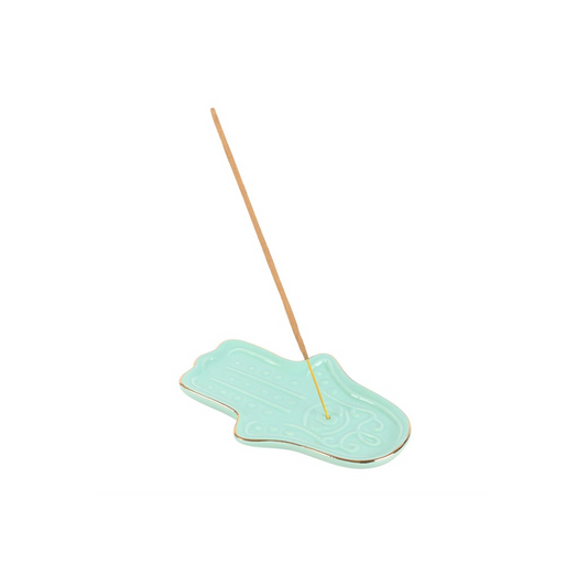 N/A Blue Hamsa Hand Incense Stick Holder -