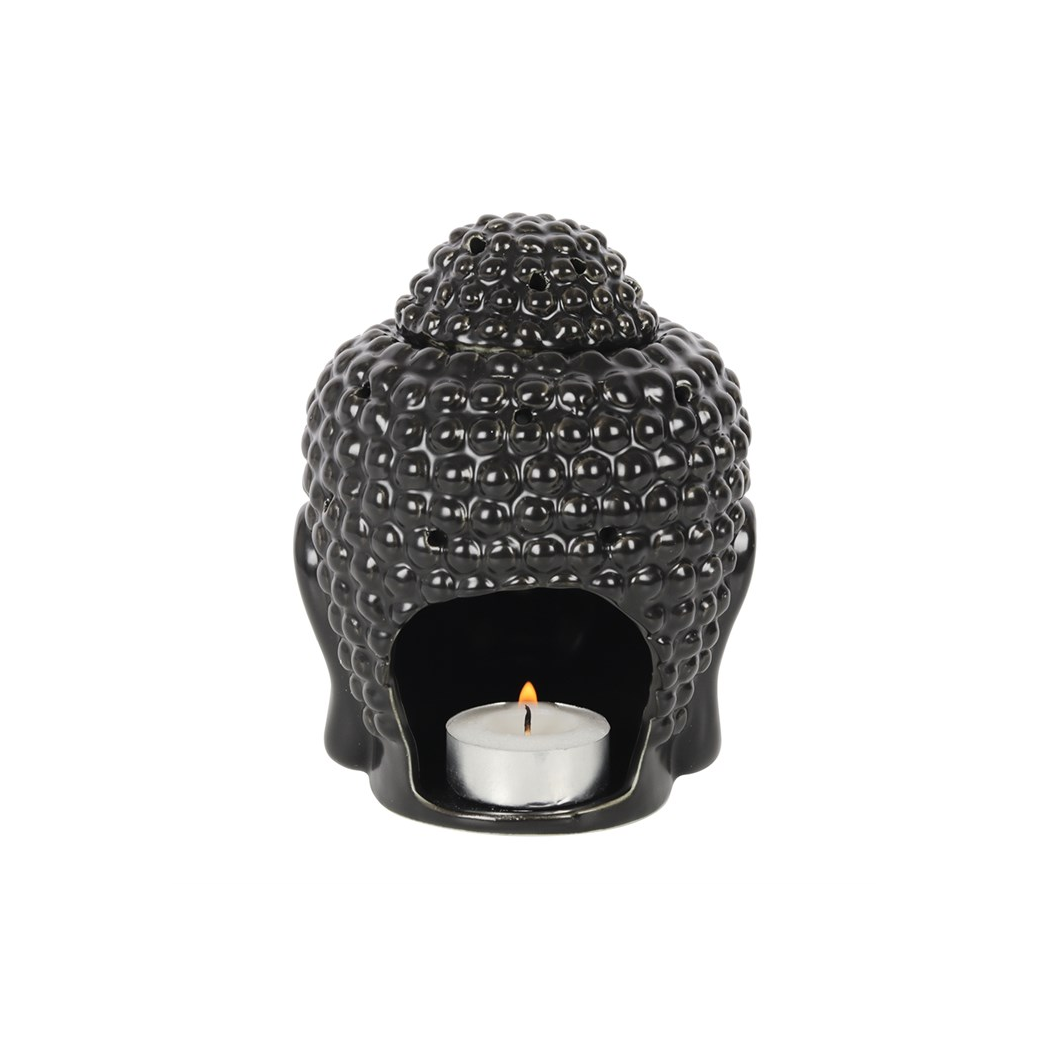 N/A Black Buddha Head Oil Burner -
