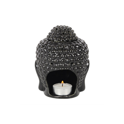 N/A Black Buddha Head Oil Burner -