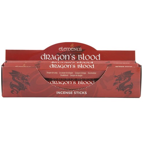 Elements Dragon's Blood Incense Sticks – Set of 6 Packs (120 Sticks)