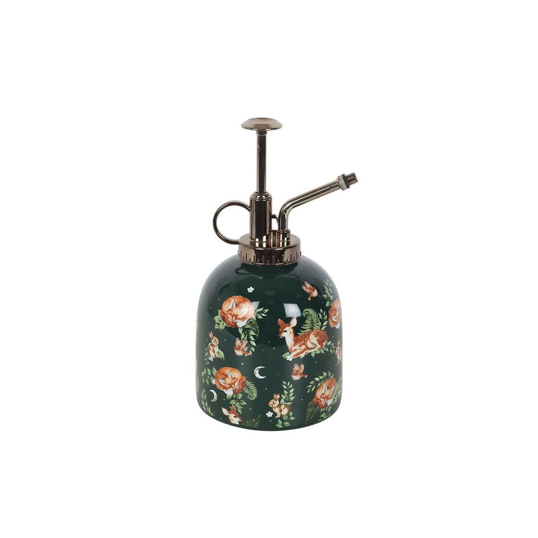 Charming Ceramic Plant Mister with Woodland Print for Happy Plants