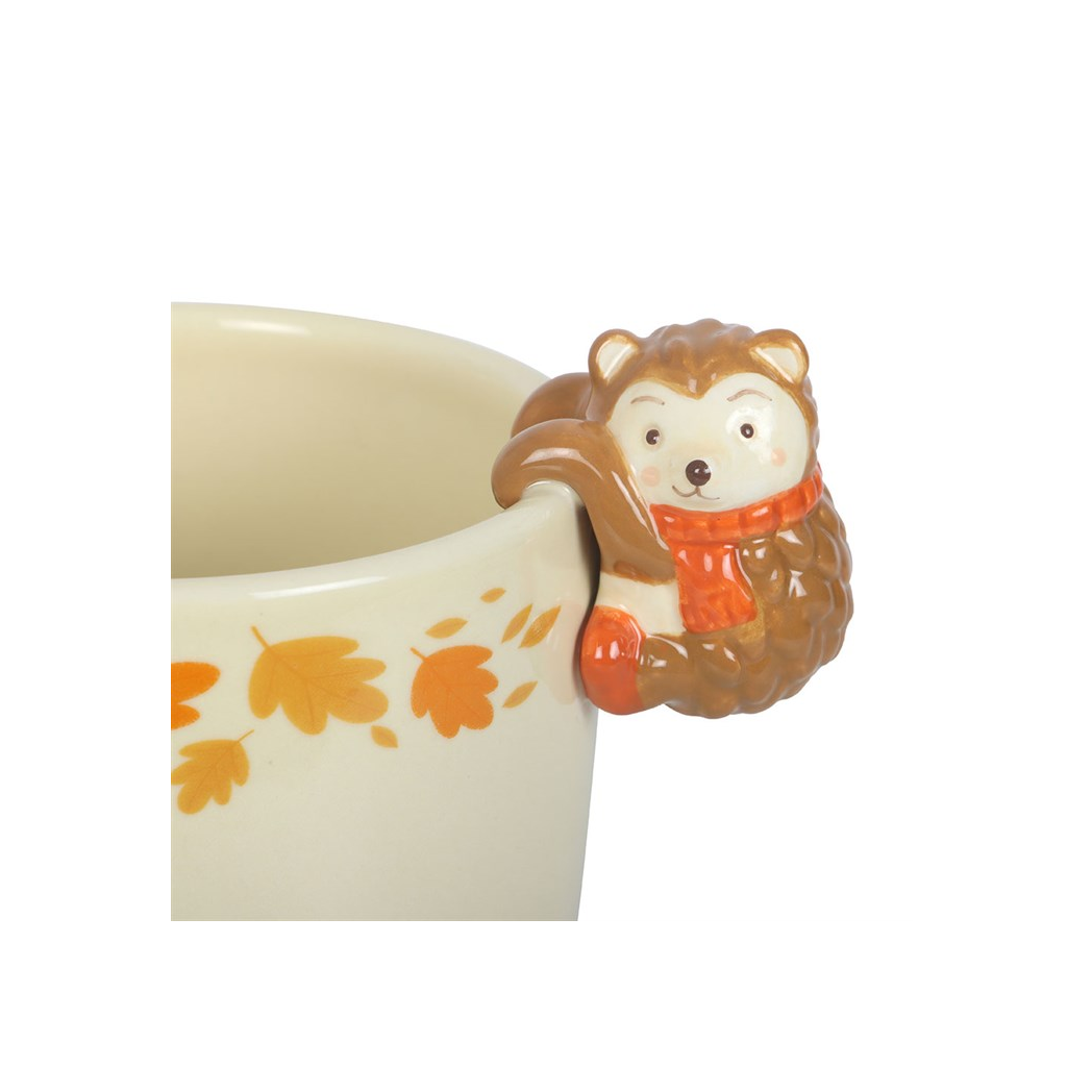 Autumn Plant Pot with Hedgehog - A Cozy Touch for Your Home