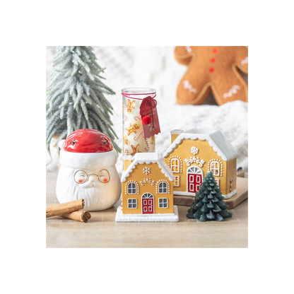 N/A Candy Cane Gingerbread House Oil Burner and Wax Warmer -