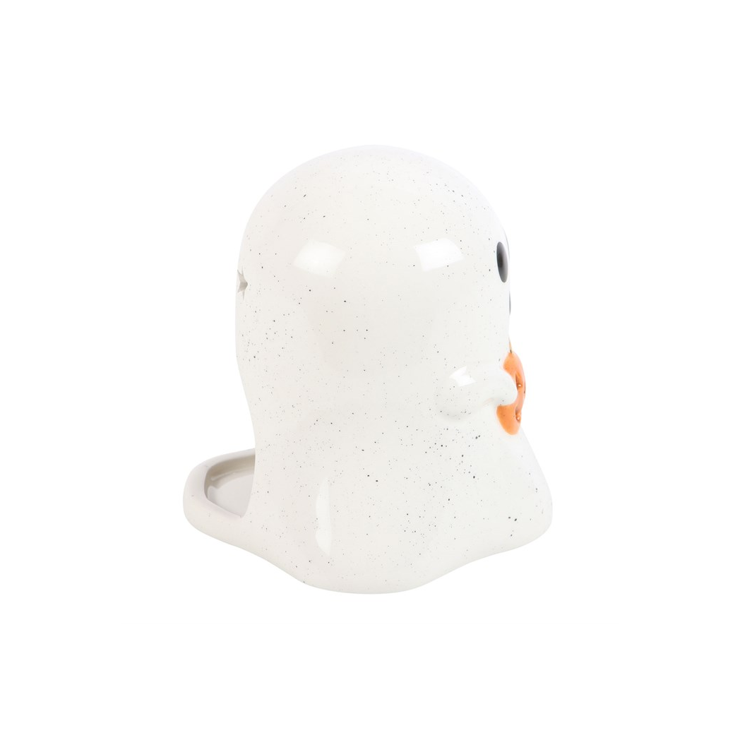 N/A Ghost Shaped Tealight Candle Holder with Pumpkin -