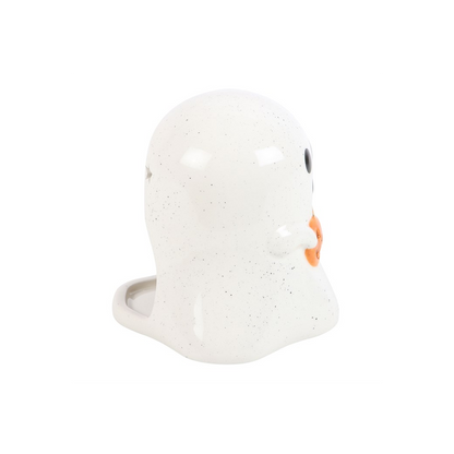 N/A Ghost Shaped Tealight Candle Holder with Pumpkin -