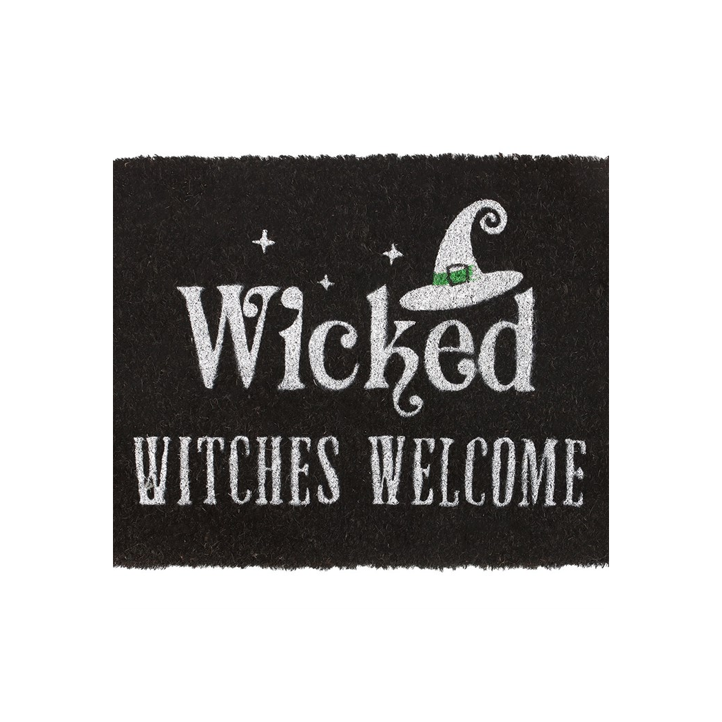 Wicked Witches Welcome Doormat – Black Witchy Entryway Mat