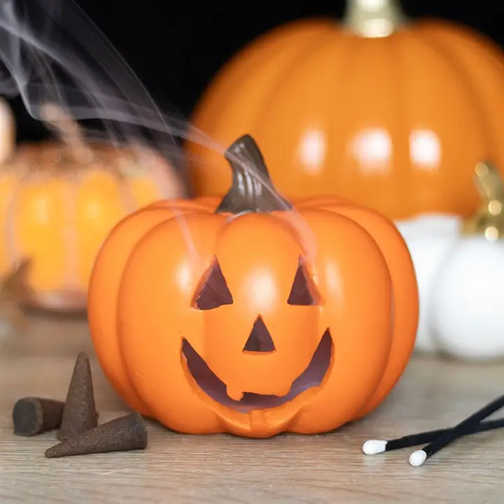 N/A Orange Pumpkin Incense Cone Holder -