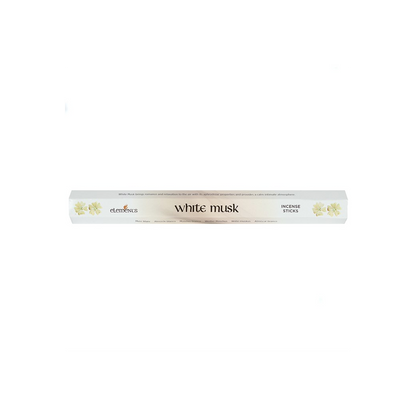 Elements White Musk Incense Sticks – Set of 6 Packs (120 Sticks)