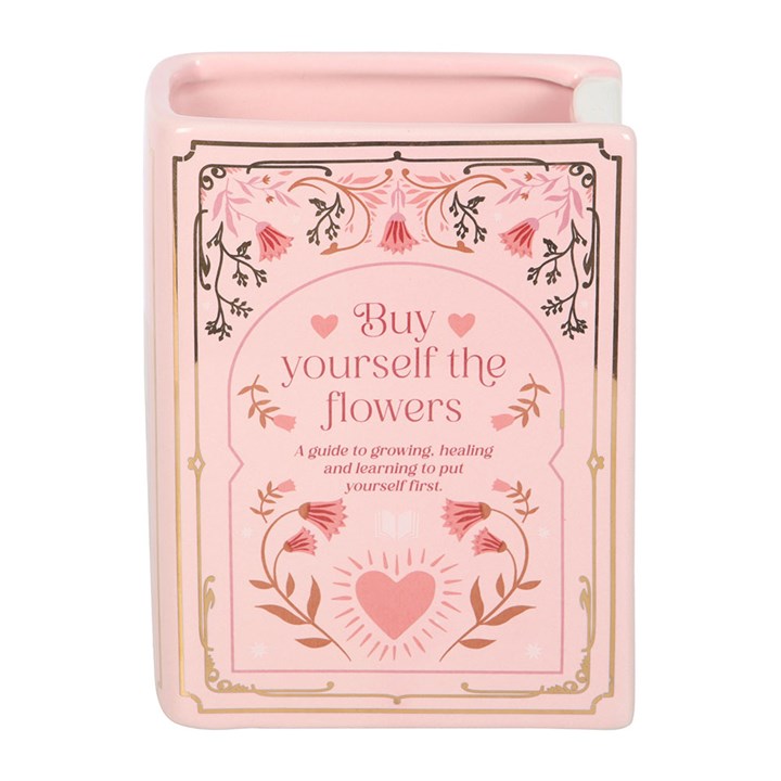 Charming Pink Book Shaped Vase for Literary Lovers