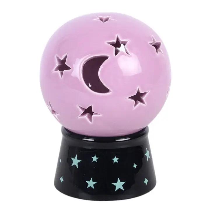 N/A Crystal Ball Tealight Candle and Incense Cone Holder -