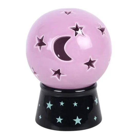 N/A Crystal Ball Tealight Candle and Incense Cone Holder -