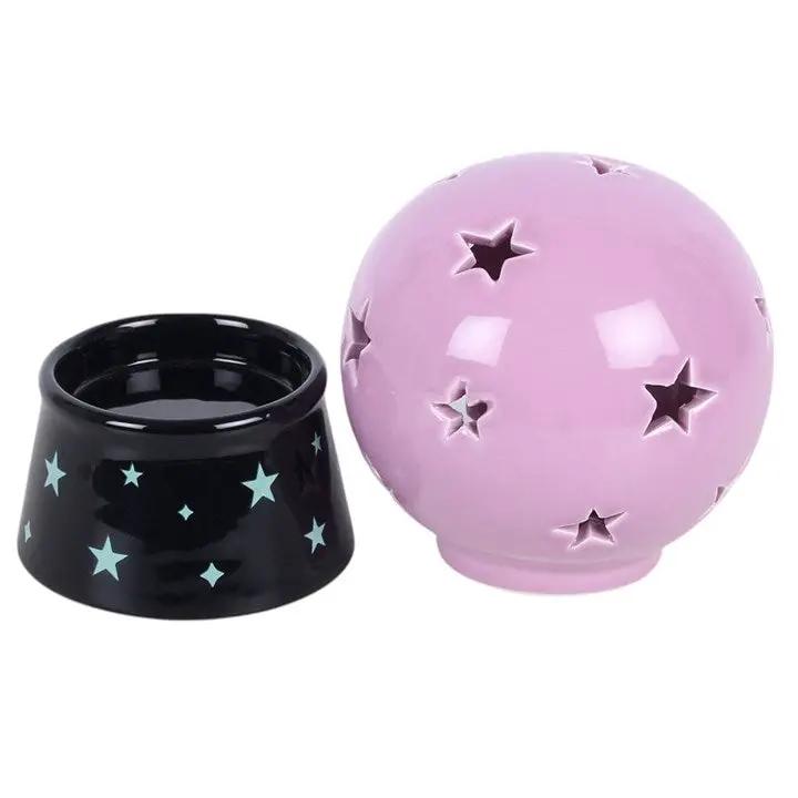 N/A Crystal Ball Tealight Candle and Incense Cone Holder -