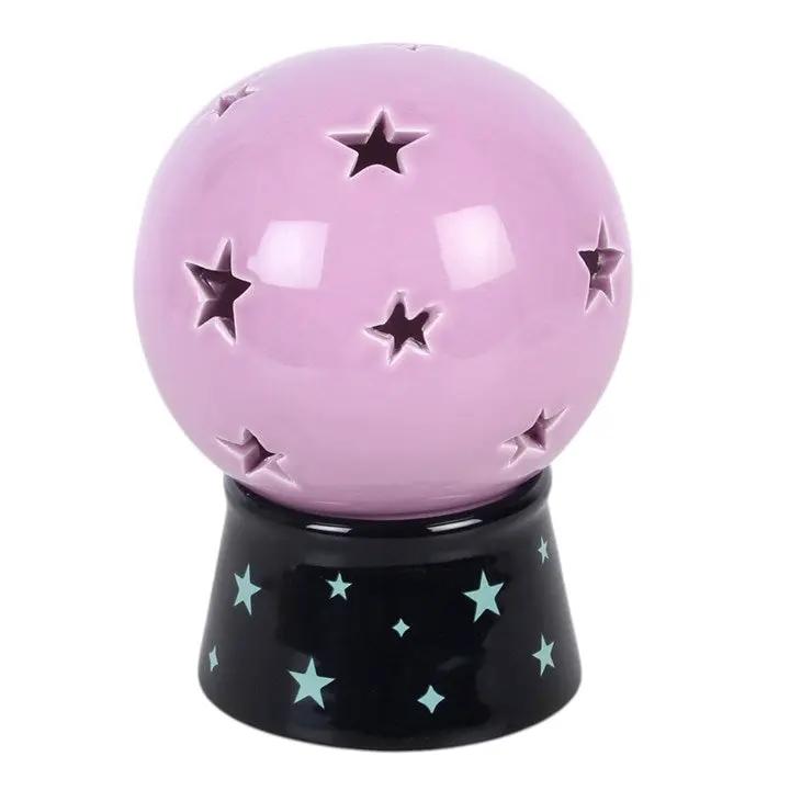 N/A Crystal Ball Tealight Candle and Incense Cone Holder -