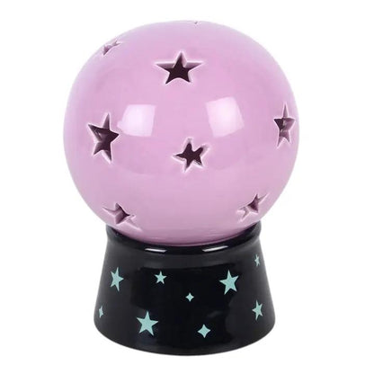 N/A Crystal Ball Tealight Candle and Incense Cone Holder -