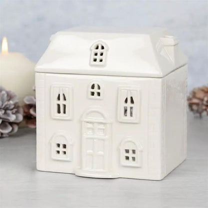 N/A White Ceramic House Oil Burner -