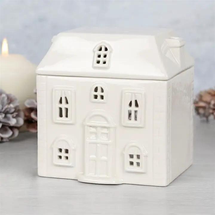 N/A White Ceramic House Oil Burner -