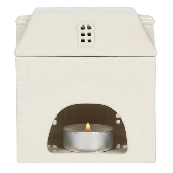 N/A White Ceramic House Oil Burner -