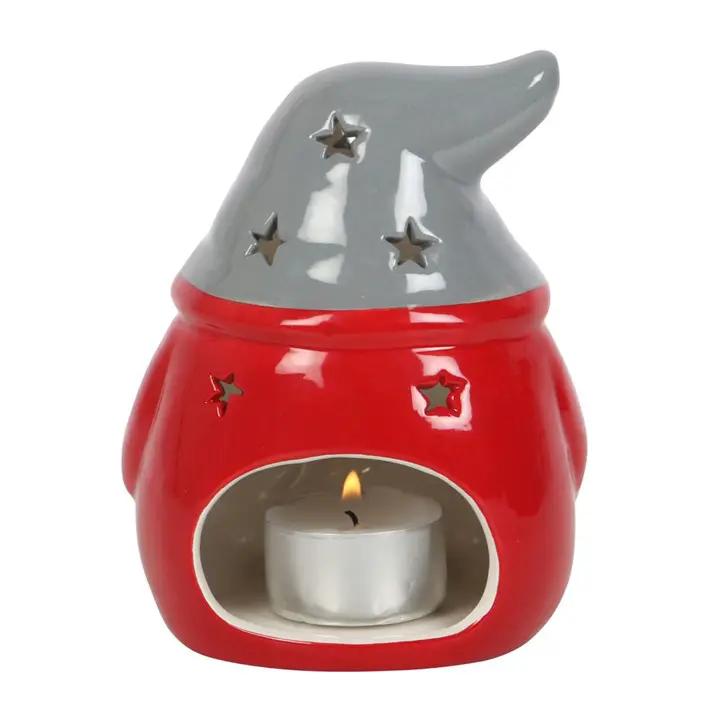 N/A Red and Grey Gonk Tealight Holder -