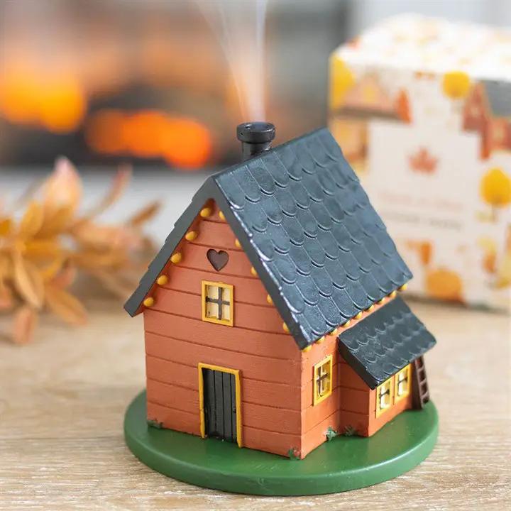 N/A Brown House Incense Cone Burner -