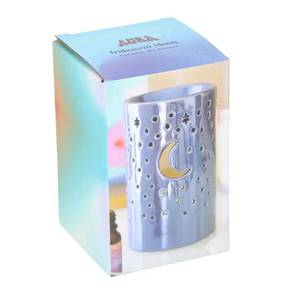 N/A Iridescent Purple Moon Pillar Oil Burner -