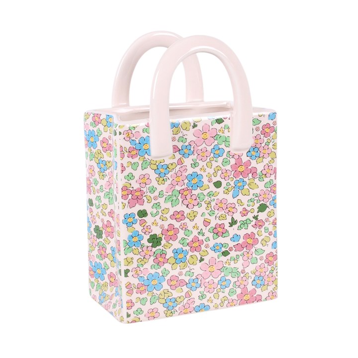 Floral Bag Shape Vase: Perfect Ceramic Decor for Fresh Flowers