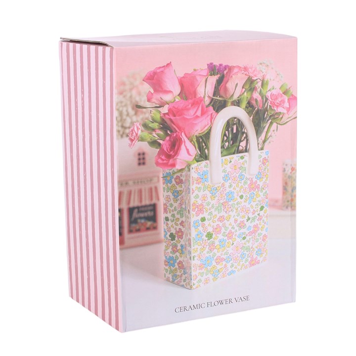 Floral Bag Shape Vase: Perfect Ceramic Decor for Fresh Flowers