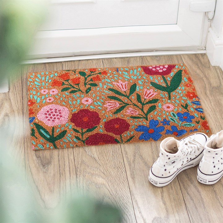 Brighten Your Home with Our Flower Market Doormat