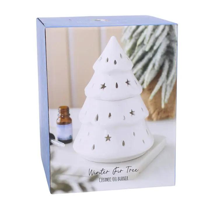 N/A White Winter Fir Tree Oil Burner -