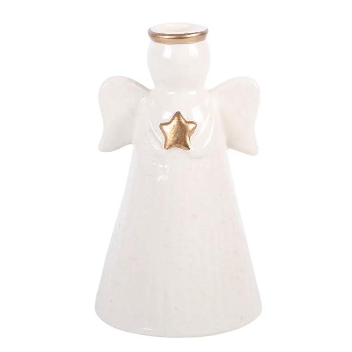 N/A Star Angel Taper Candle Holder -