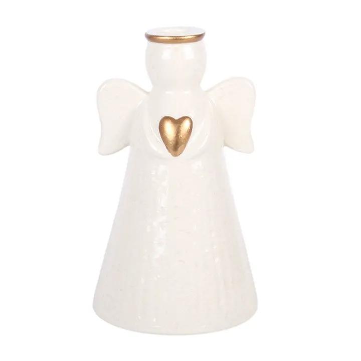 N/A Heart Angel Taper Candle Holder -